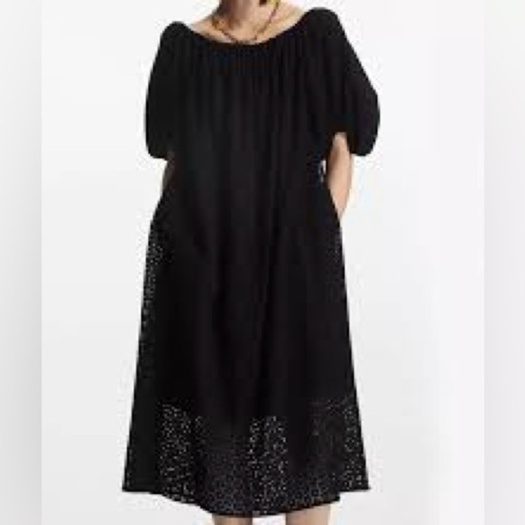 COS Dresses & Skirts - NWT COS OFF-THE-SHOULDER BRODERIE ANGLAISE MIDI DRESS SZ 12